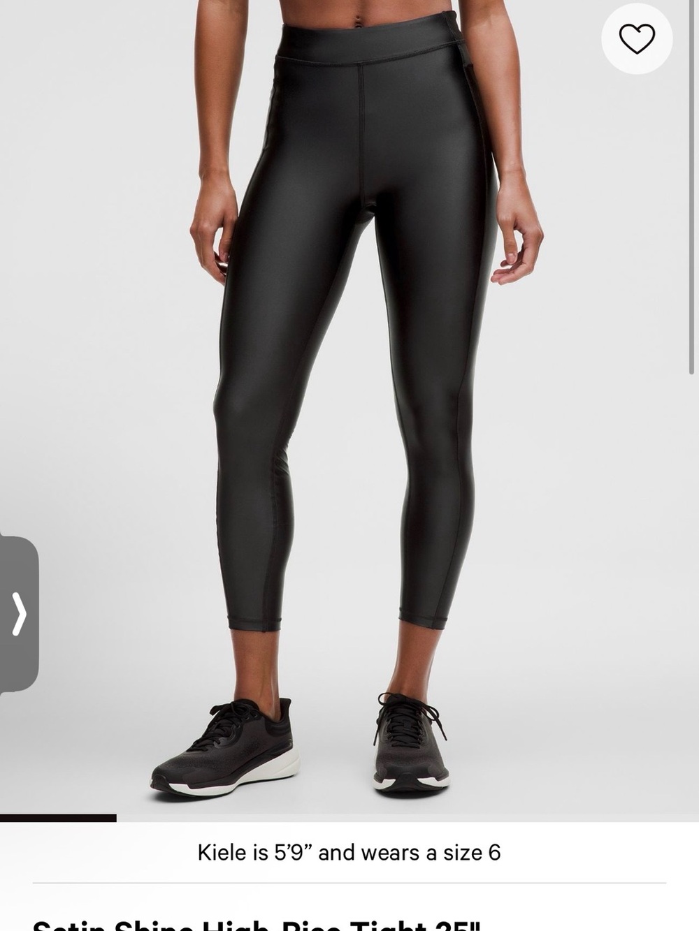 lululemon athletica Satin Shine High-Rise 7/8 Leggings - Black
